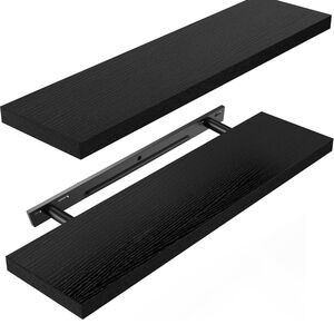 Black Floating Wall Shelves